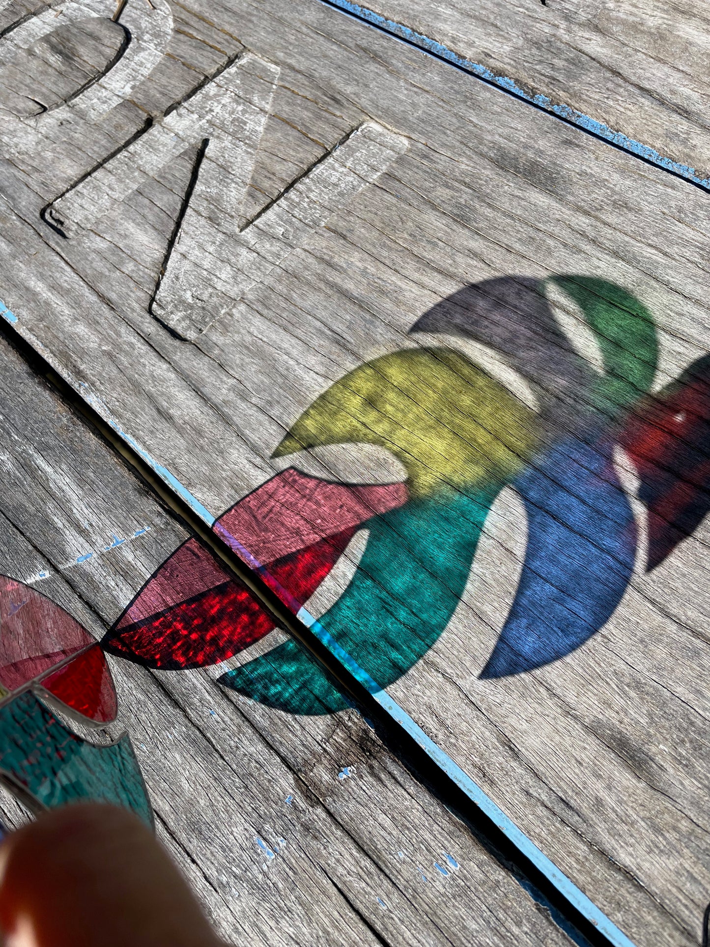 Rainbow Glass monstera leaf suncatcher