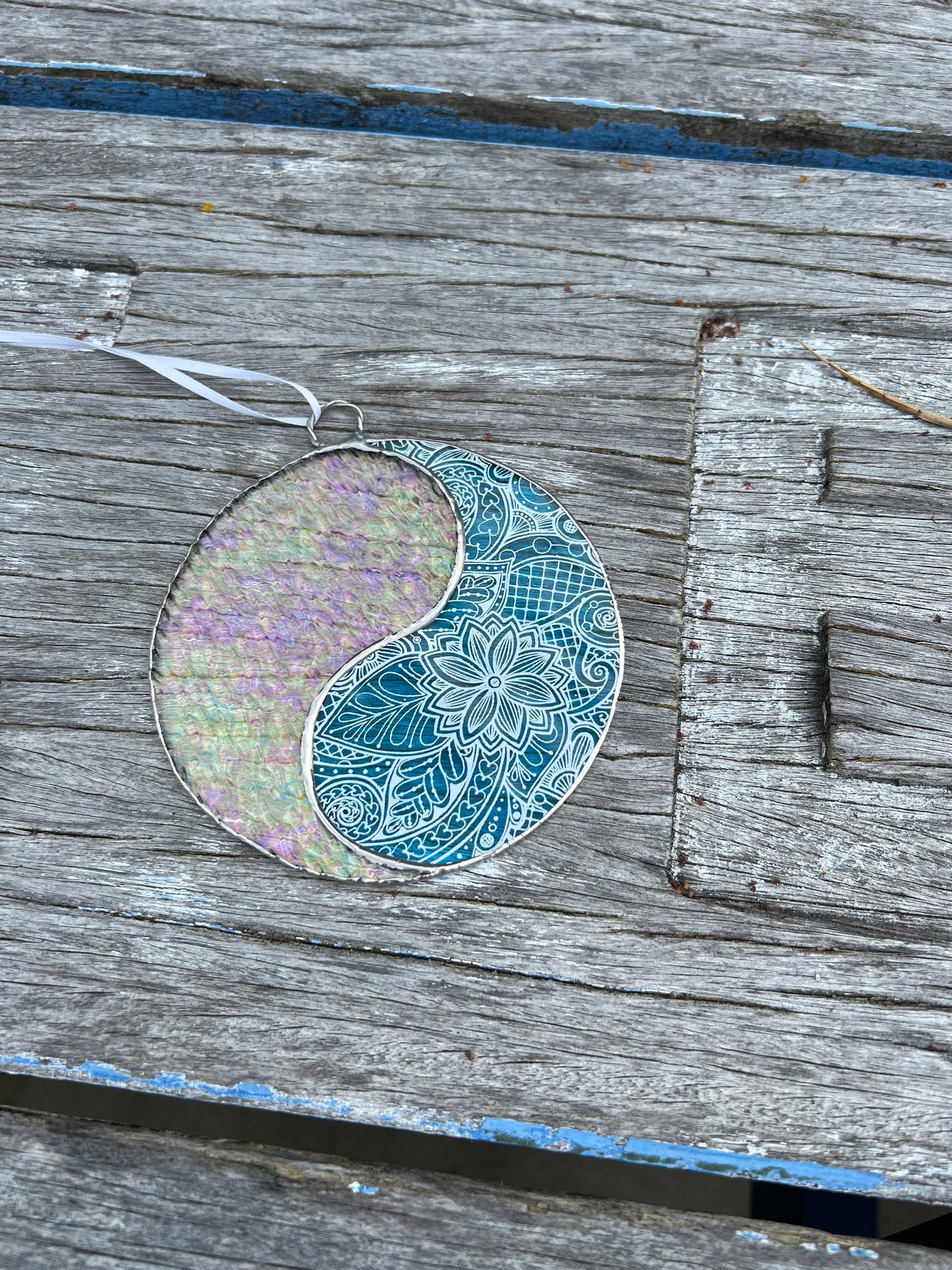 Yin and Yang Glass Suncatcher