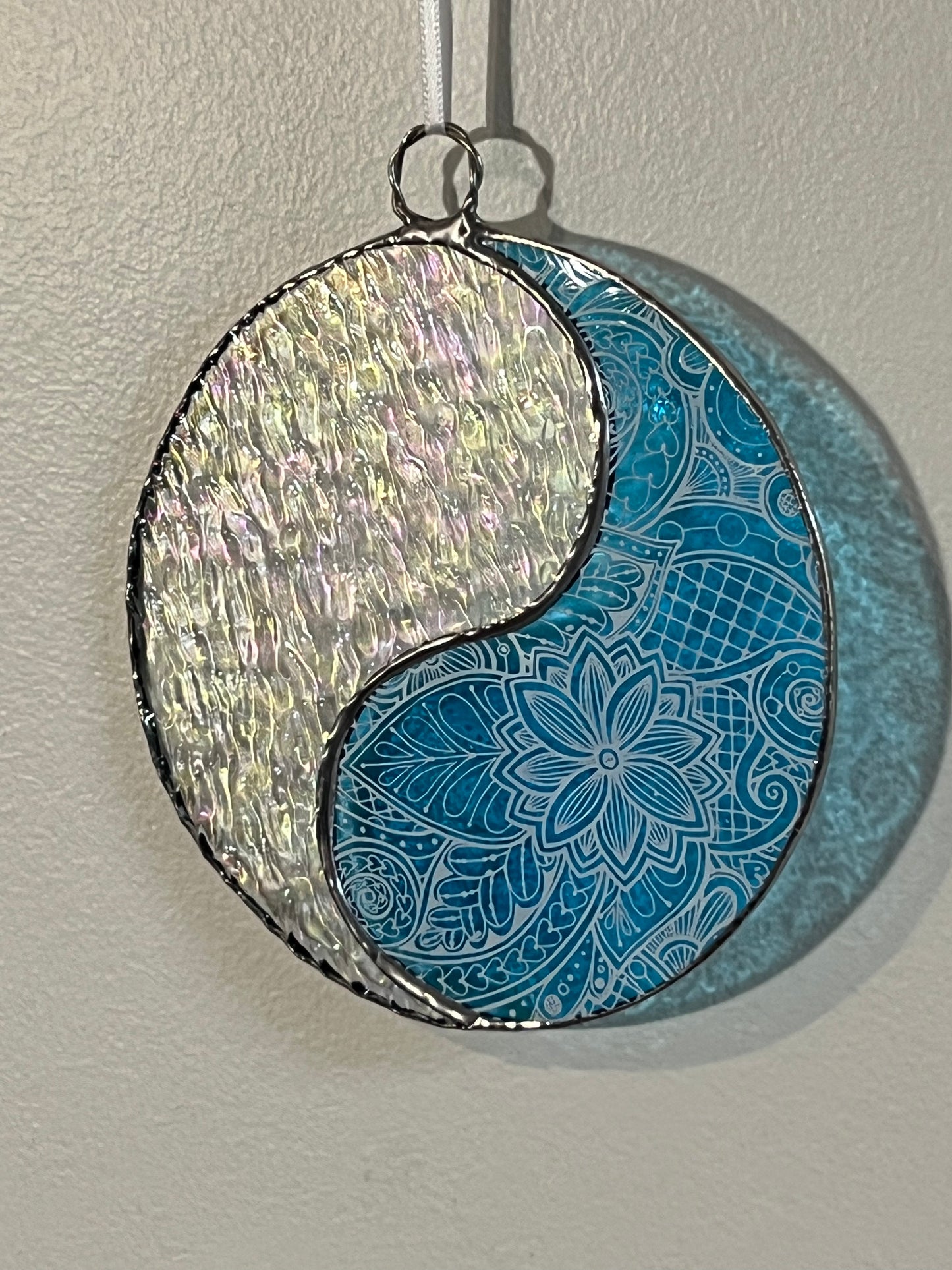 Yin and Yang Glass Suncatcher