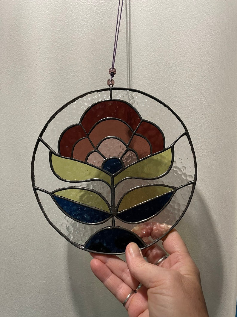 70's Inspired Leadlight, flower