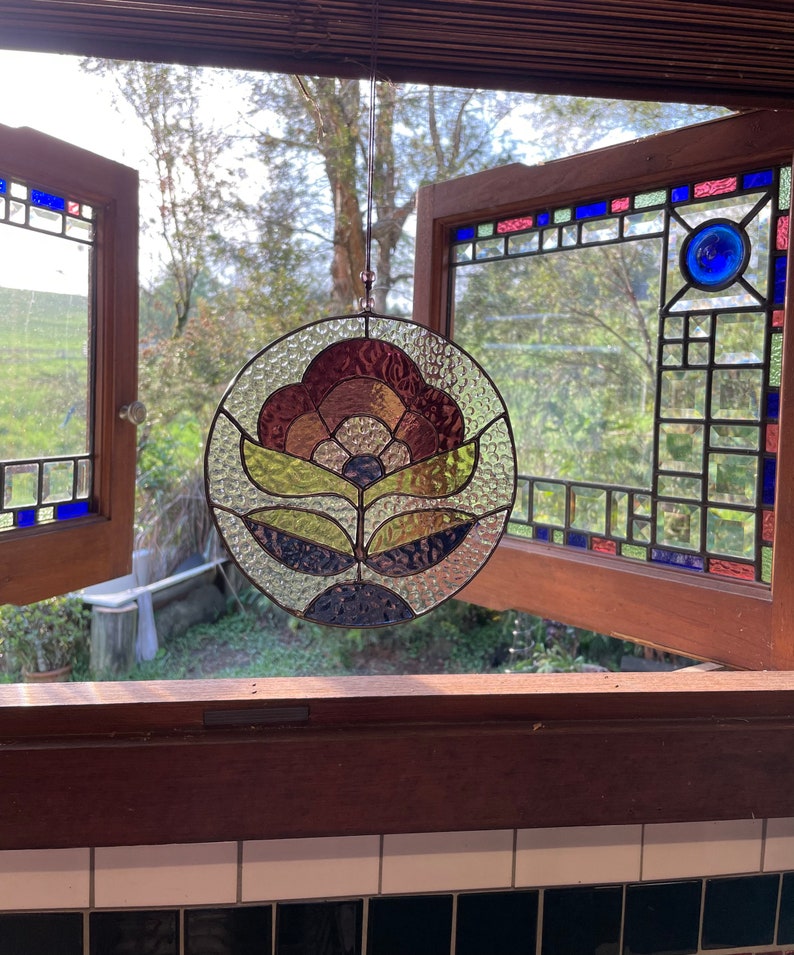 70's Inspired Leadlight, flower