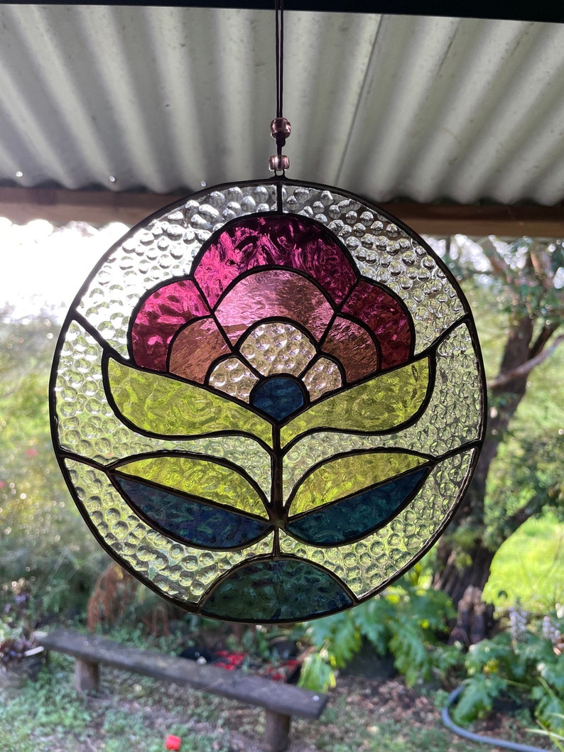 70's Inspired Leadlight, flower