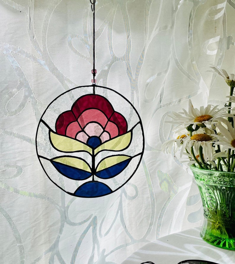 70's Inspired Leadlight, flower