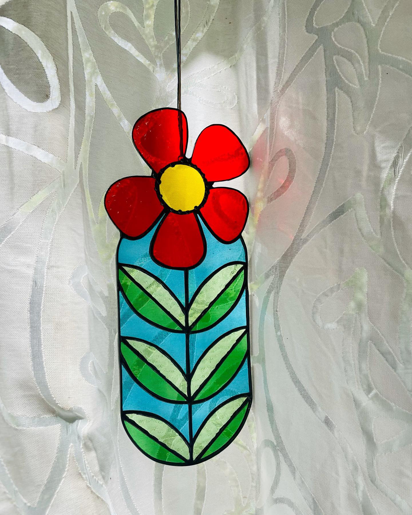 70's Inspired Leadlight, flower