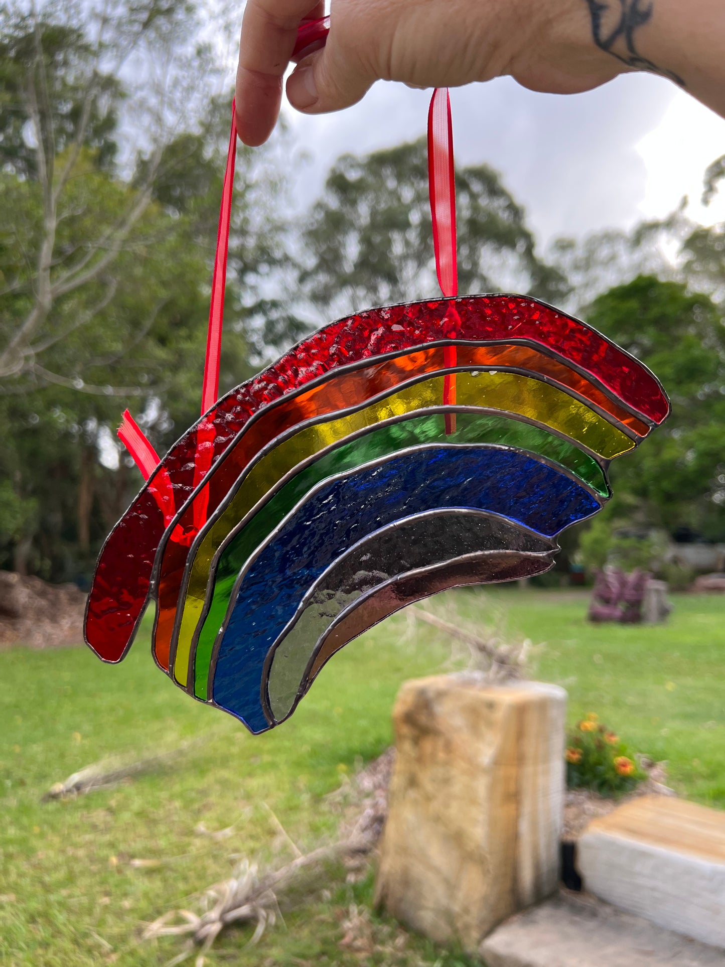 Rainbow Stained Glass Suncatcher