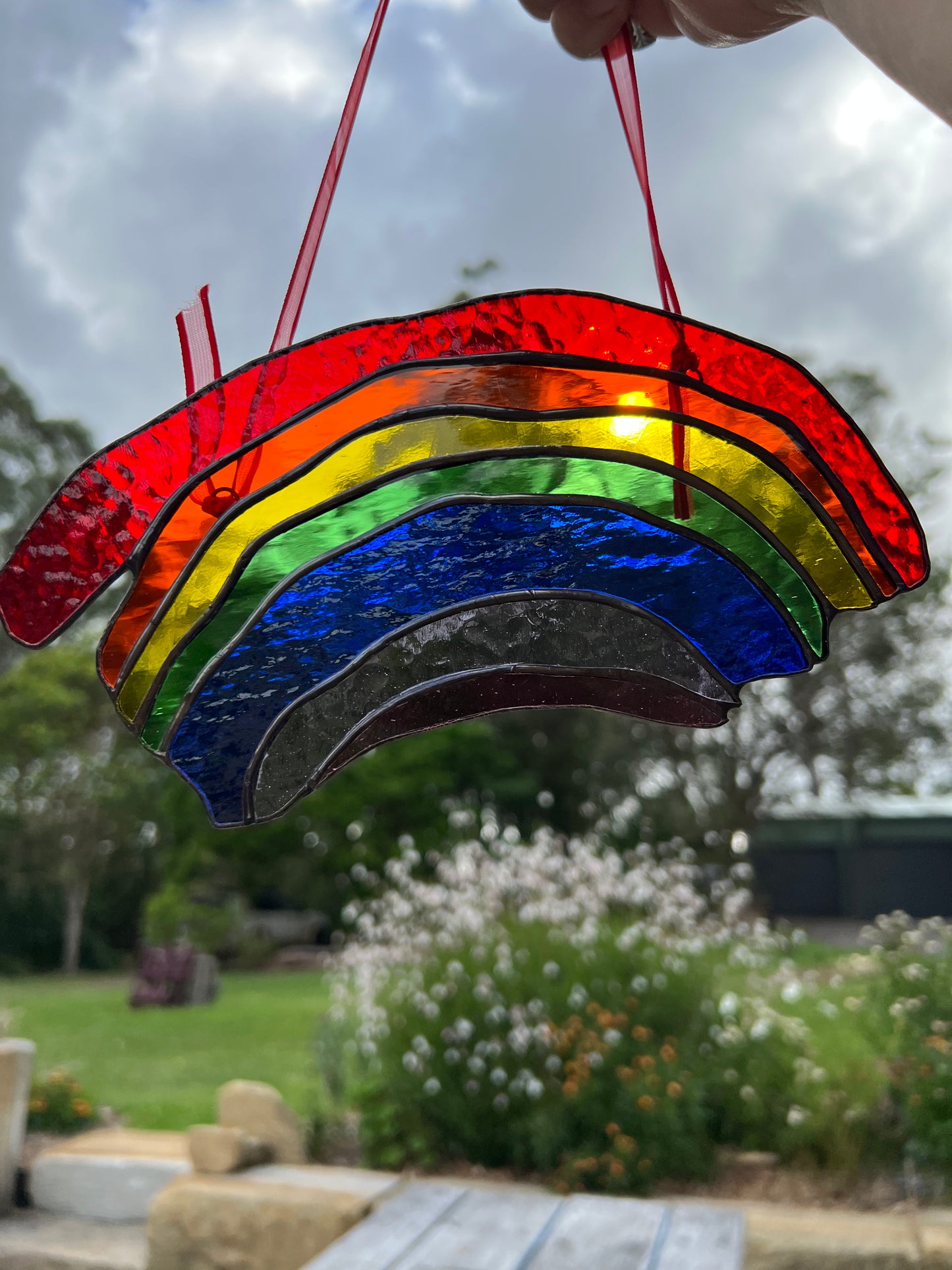 Rainbow Stained Glass Suncatcher