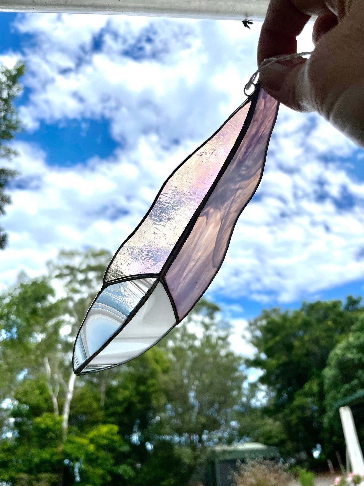 Purple Feather Suncatcher