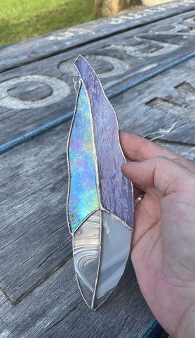 Purple Feather Suncatcher